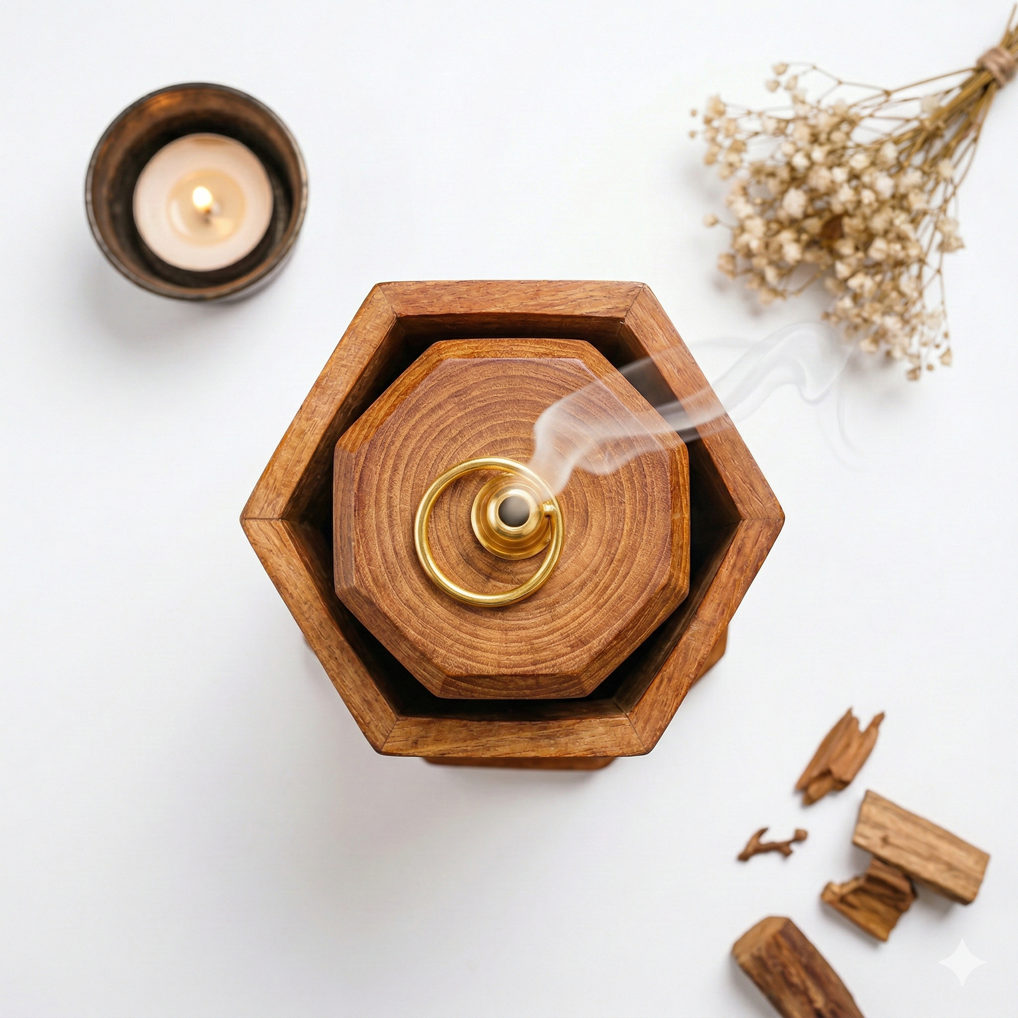 hand carved wooden bakhoor stand